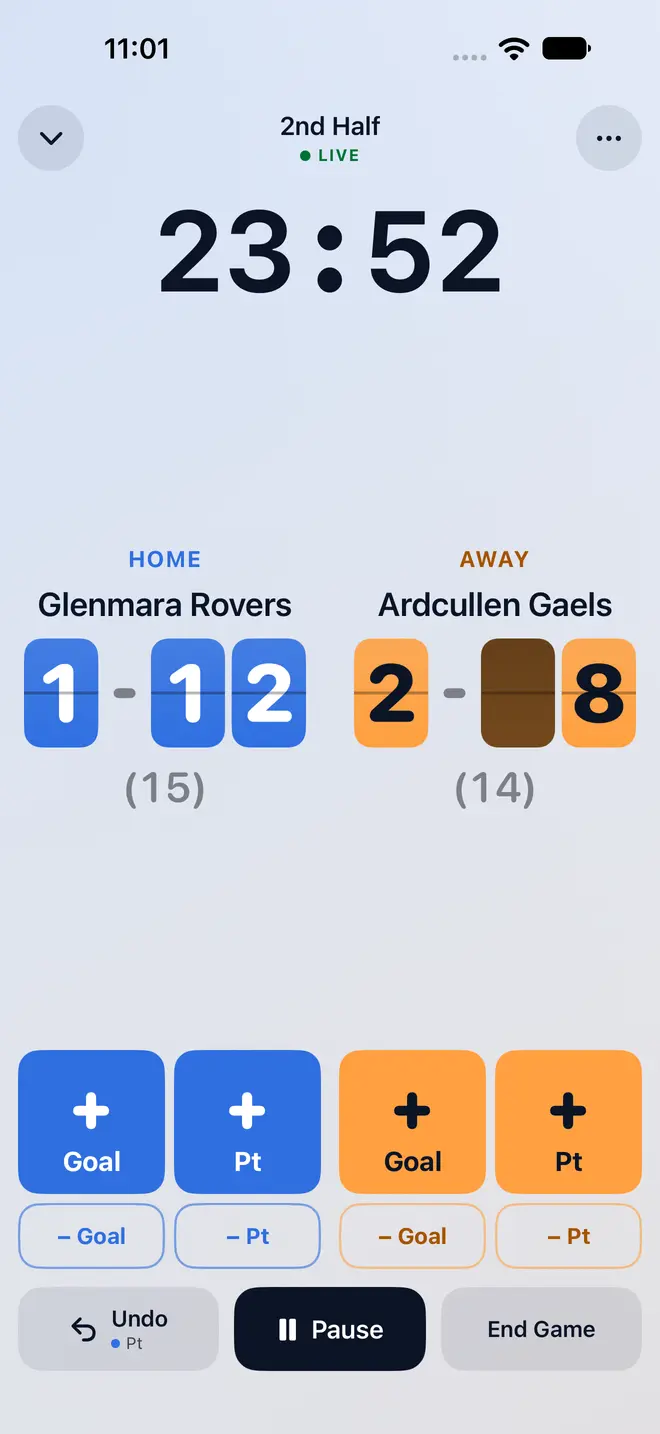 Live scoring